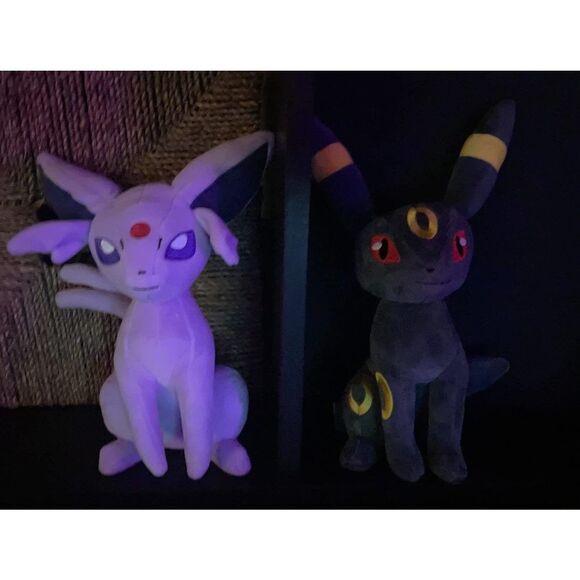 Pokemon 8" Espeon & Umbreon Plush 2-Pack - Officially Licensed - Eevee Evolutio - Picture 10 of 15